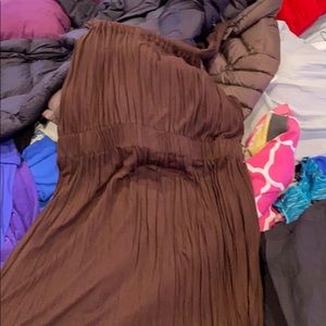 Brown sleeveless Dress